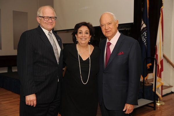 Dr. Mark Rosenberg (FIU President), Susan Gladstone (Jewish Museum of Florida-FIU) and George Feldenkreis (Executive Chairman of Perry Ellis International)