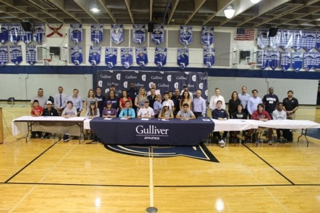 Gulliver Preparatory student-athletes Commit to playing collegiate sports