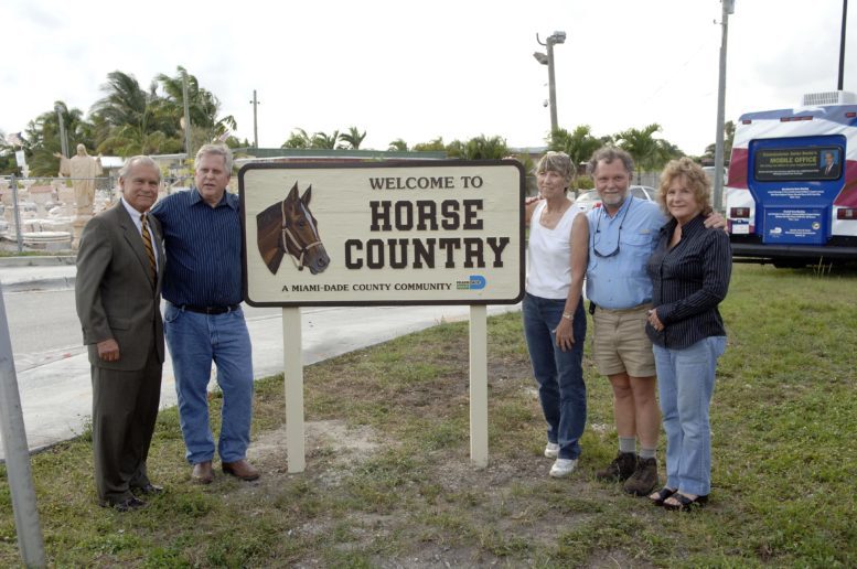Comissioner Souto and a few residents of Horse Country
