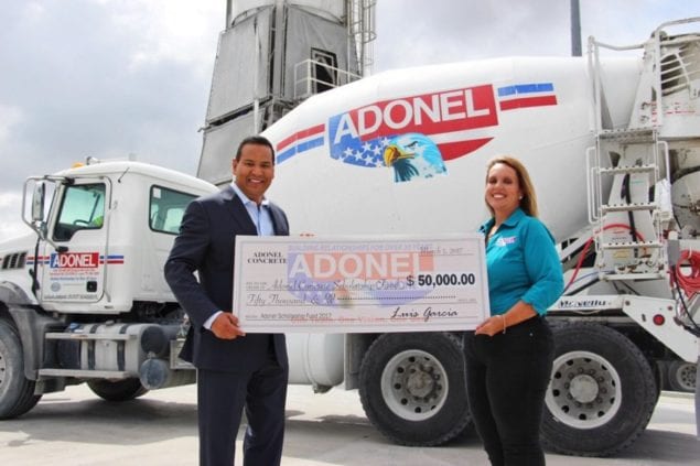 Adonel Concrete increases itsScholarship Fund to $50,000