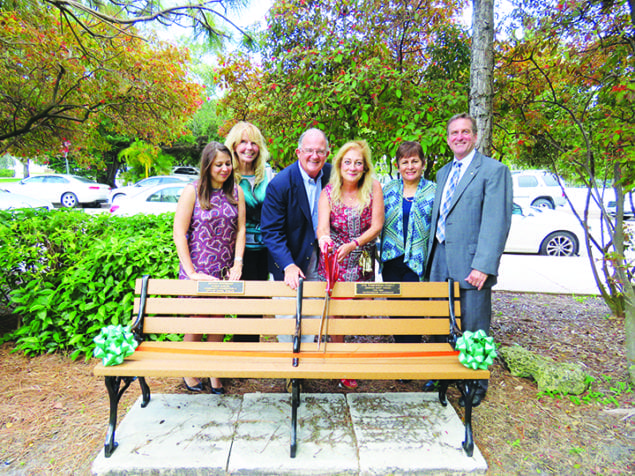 Bench dedication honors Mary Young