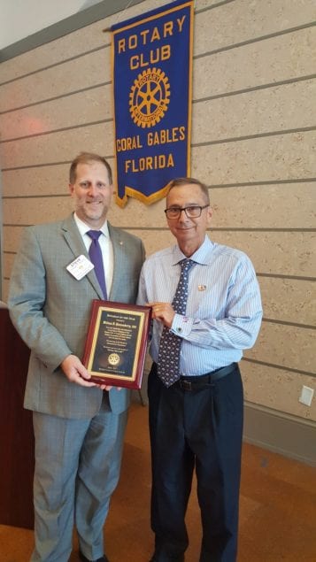 Coral Gables Rotary Club honors Bill Quesenberry