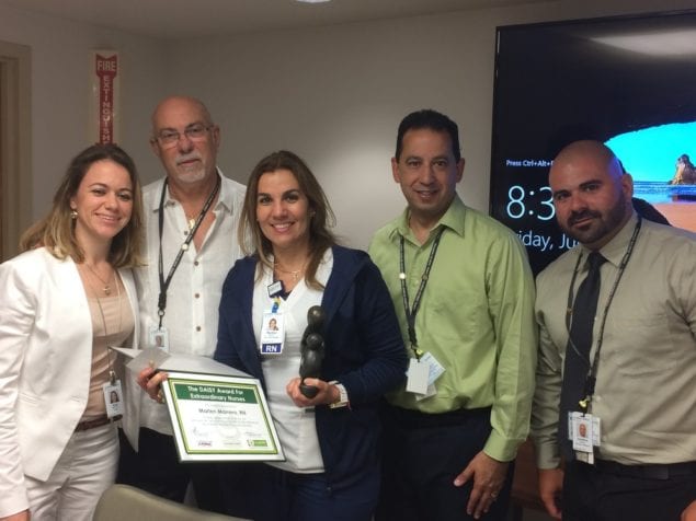 Coral Gables Hospital honors DAISY Award winner Marlen Marrero, RN