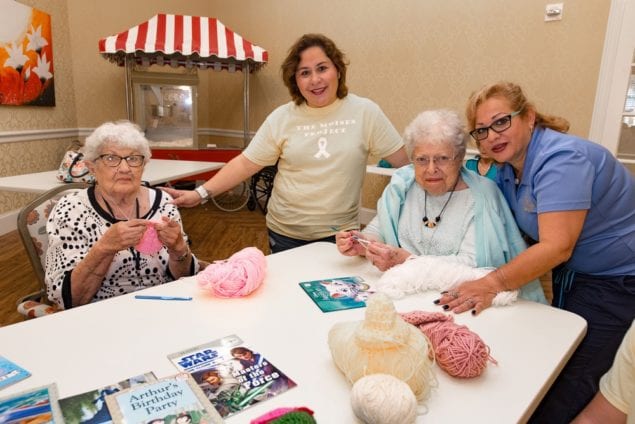 Palace Gardens residents crochet for Project Moises