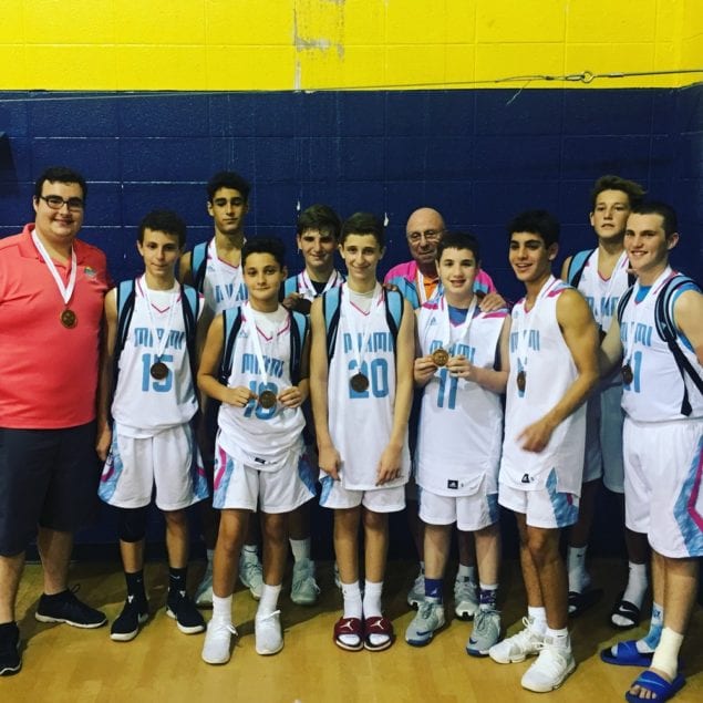 Miami White U14 basketball team wins bronze at 2017 JCC Maccabi Games