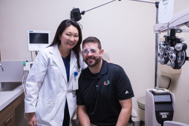 UM music conductor becomes first LASIK patient at Lennar