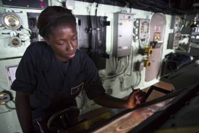 Miami sailor stands watch on Navy ship