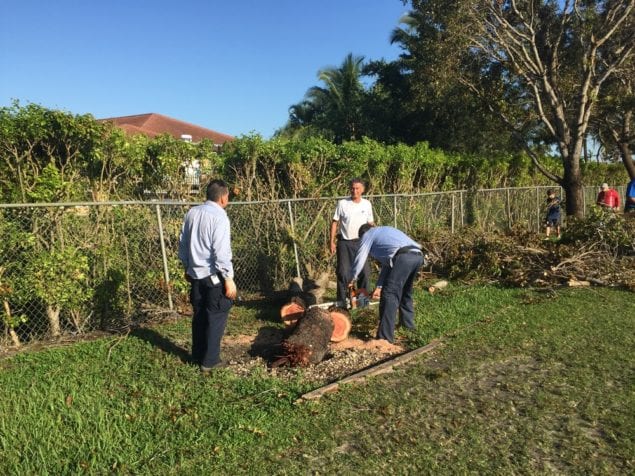 Belen Jesuit community unites to clean up campus after Irma