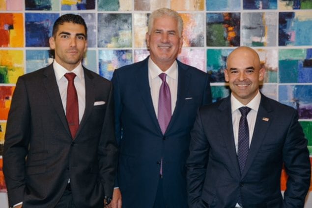 Pictured (L- R) are Coral Gables Title + Escrow principals Bradley Barreto, Rodney Barreto and Richard Barbara