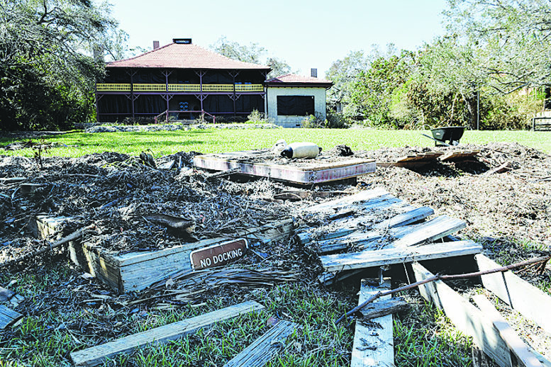 Tree limbs, a broken dock, and assorted debris where the storm surged stopped, were cleared off in time for The Barnacle’s 2017-18 Moonlight Concert Series debut.