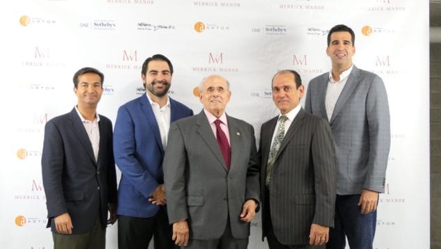 Curbelo, local officials attend Merrick Manor top-off event