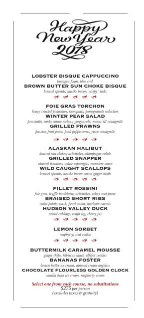 BLT Prime NYE Menu