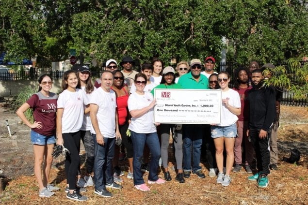 Marquis Bank's employees dig in to benefit the Miami Youth Garden