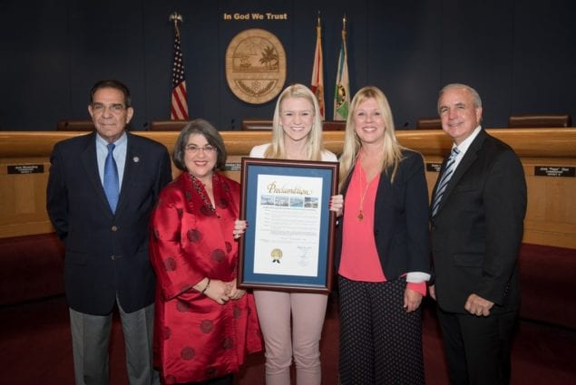 Megan Cunningham honored for her work as law student