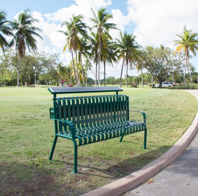 Golfers can get a charge out of solar bench at Granada Course