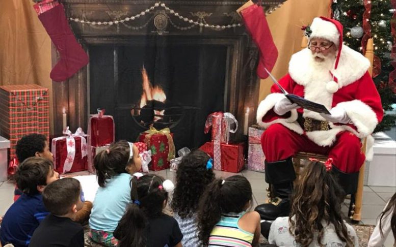 Relax by the fireplace inside the Little Elves Crafts Area and enjoy Story Time with Santa every Saturday and Sunday at 3 PM. Listen to classic holiday stories narrated by Santa himself. 