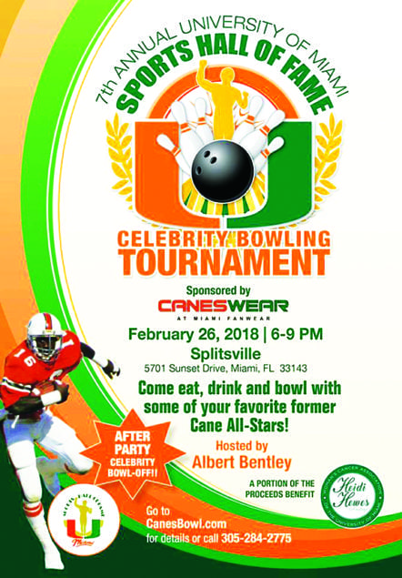 Canes Legend Albert Bentley to Host UMSHoF Celebrity Bowling Tournament Feb. 26