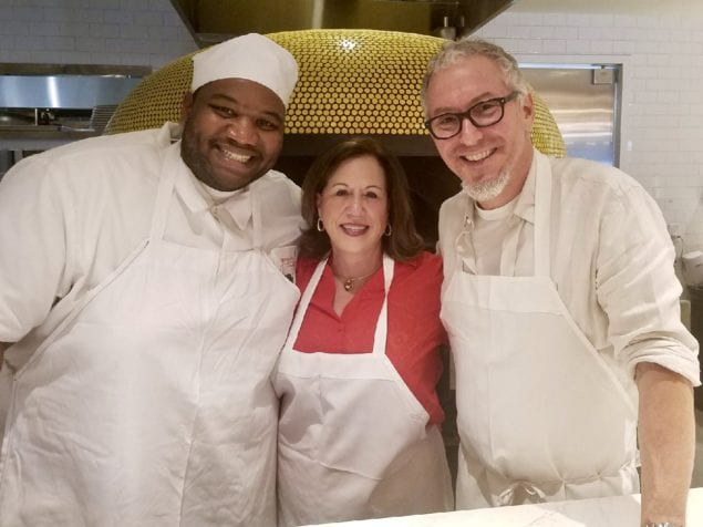 Pizza-making time at Genuine Pizza for Mayor Weisman