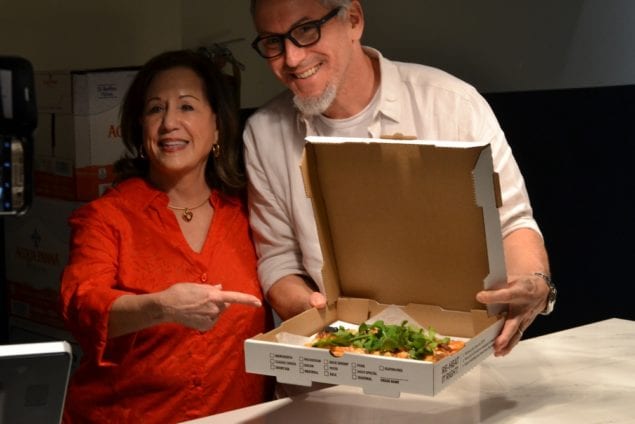 Pizza-making time at Genuine Pizza for Mayor Weisman