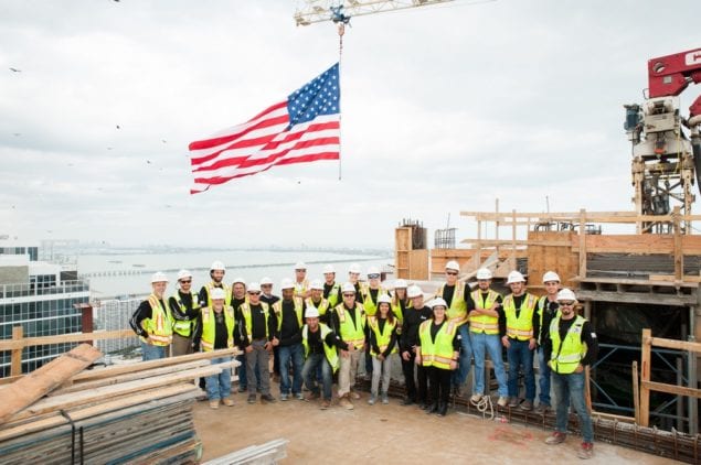 Plaza thanks construction workers building One Thousand Museum