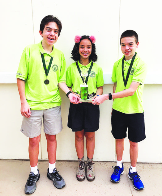 Palmer Trinity Mathletes win FAMAT competition trophy