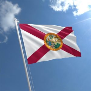 State of Florida Flag waving