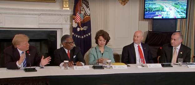 Chairman Bovo, far right, meets with President Trump and federal officials in the White House on Feb. 12 to discuss the Miami SMART Plan. (Photo credit Washington Post)