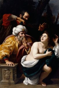 Susannah and the Elders by Sisto Badalocchio (ca. 1602-10), oil on canvas 