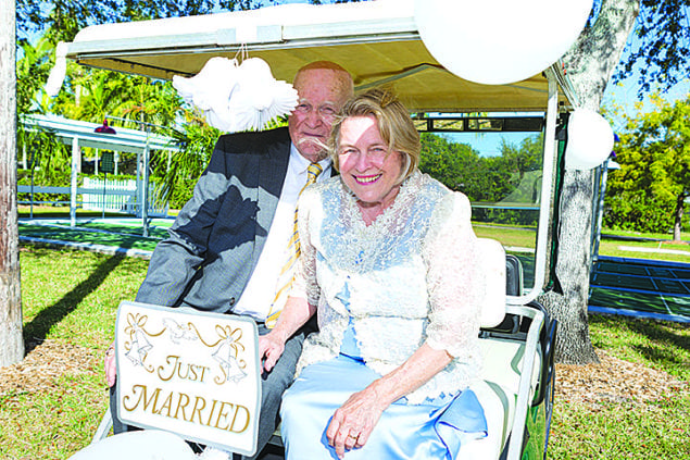 Love Blooms for couple at East Ridge at Cutler Bay