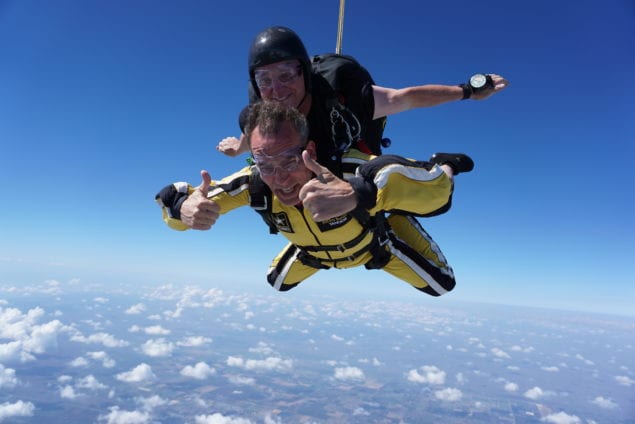 U. S. Army Golden Knights “fly” with Police Chief Pegues