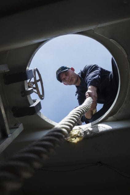 Sailor from Miami serving aboard U.S. Navy guided-missile cruiser