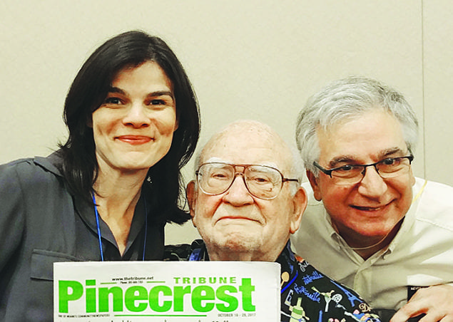 Airing the Pinecrest Tribune with Ed Asner in the Newsroom