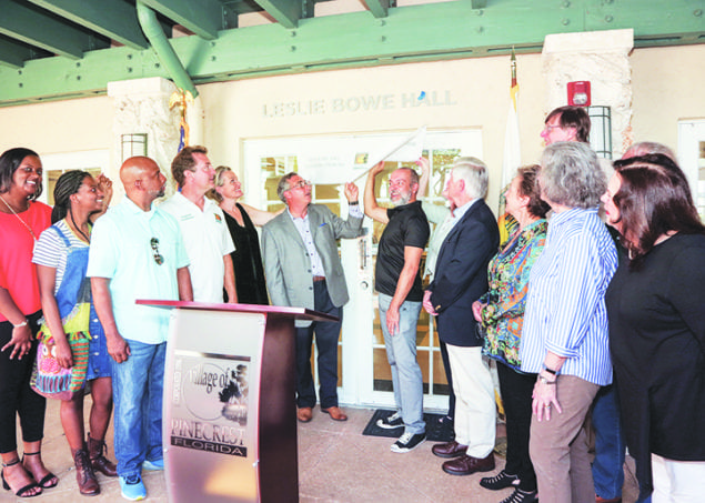 Village honors Leslie Bowe with naming of community room