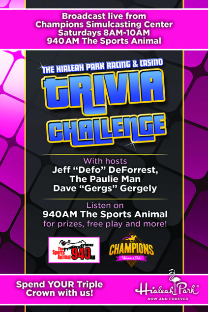 Hialeah Park now hosting 940 AM ‘Trivia Challenge’ through June 9