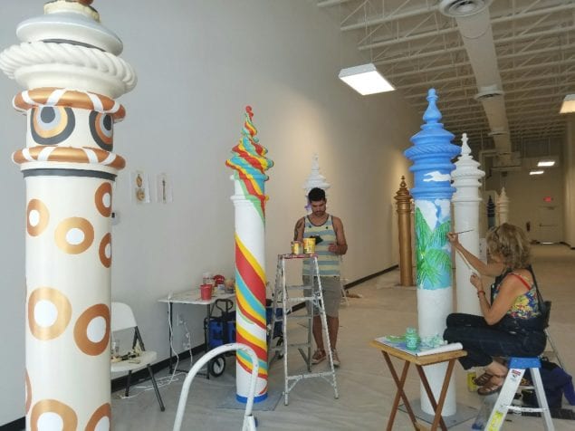 Artists continue work on Venetian posts