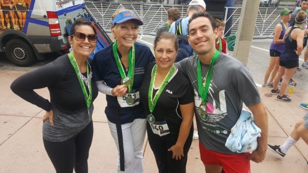 Miami's Community Newspapers' team performed well at the Coral Gables Chamber's Doctors Hospital 23rd annual Tour of the Gables 5K/10K. Pictured are team members (l-r): Amy Donner, Gloria Burns, Denise Cebrero and Bryce Donner.