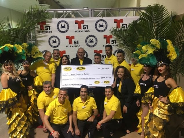 Fresco y Más Donates over $100K to The League Against Cancer