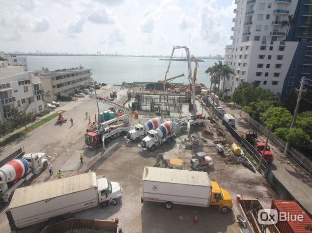 Elysee Miami condominium finishes massive concrete foundation pour