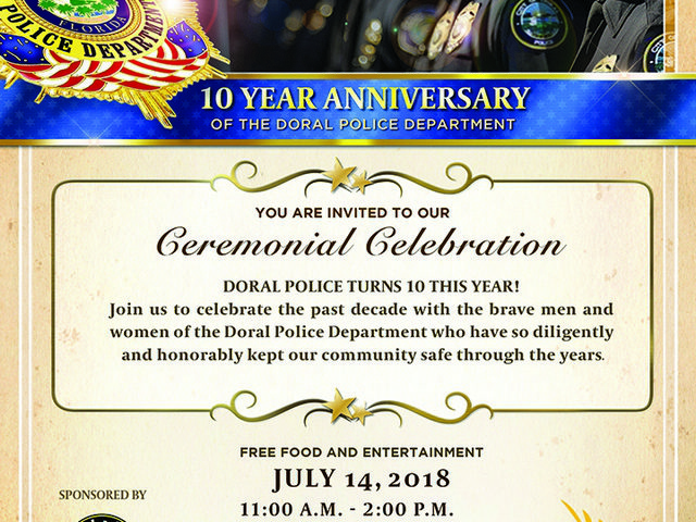 Doral celebra el 10º aniversario de su departamento de policía