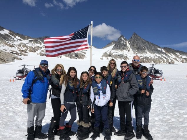 Local travelers explore glacier in Skagway, AK