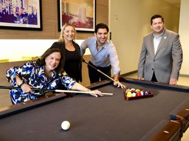 Aloft Aventura hosts two Mayors and a billiards game