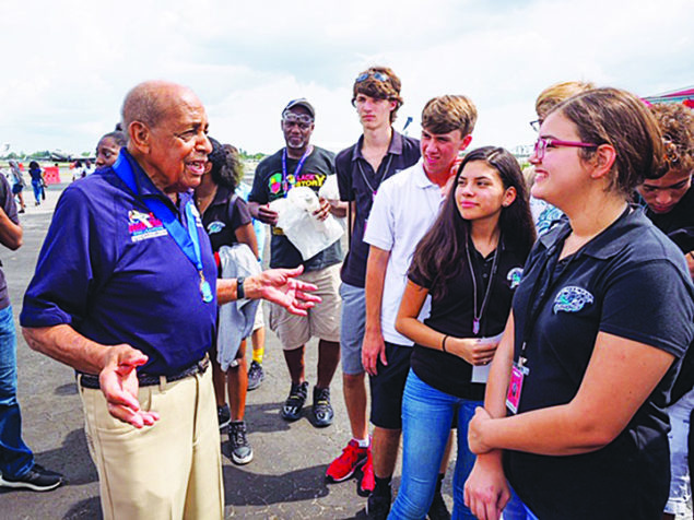 Students learn about the Tuskegee Airmen at ‘Rise Above’