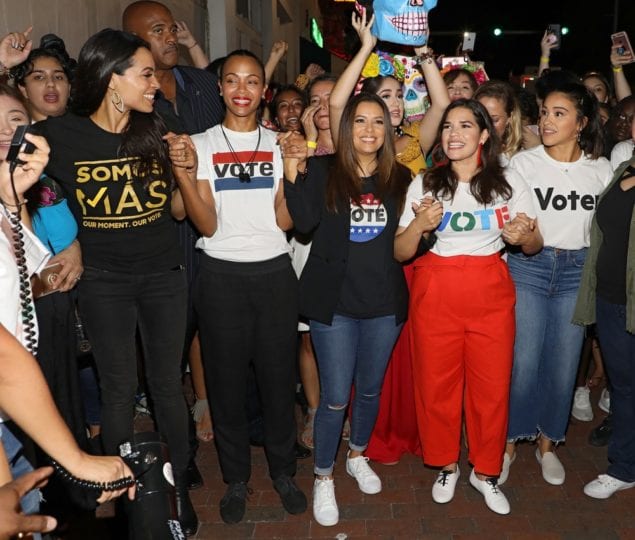 Hispanic stars rally to get out the vote