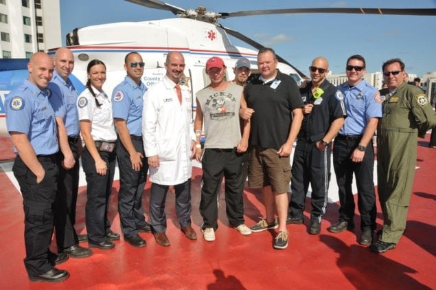 Keys visitor survives heart attack thanks to UHealth Helicopter Cardiac Rescue Program