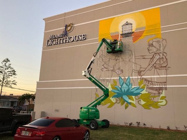 Local twin artists bring street art to Lighthouse Learning Center