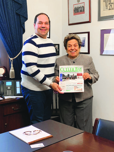 Town manager stops by U.S. Rep. Shalala's office