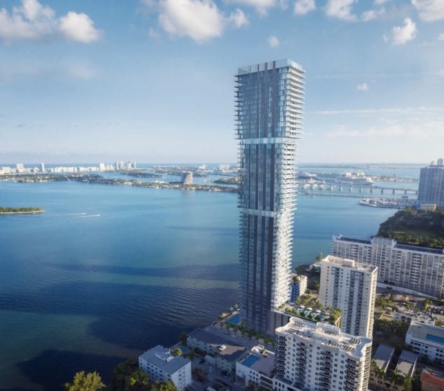 57-story condominium Elysee Miami construction reaches its 18th floor