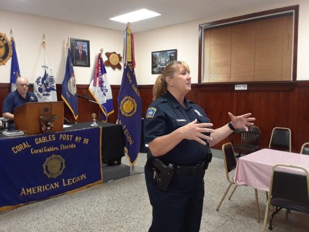 Gables Police officer addresses active shooter situations at American Legion