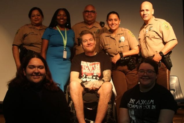 Kevin Brooks speaks to students about making life-changing choices