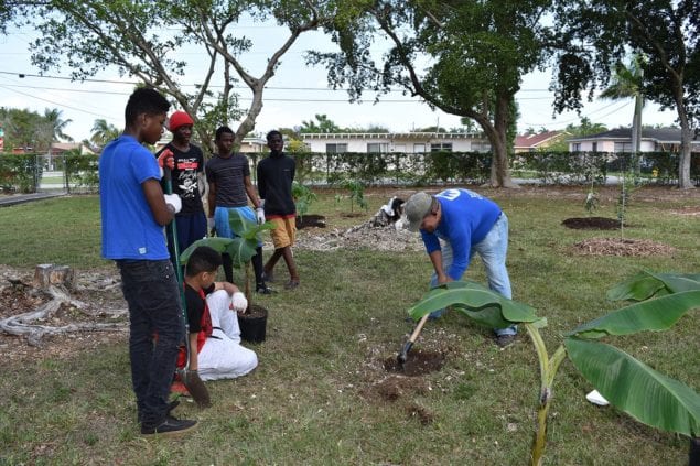 Philanthropist hosts grounds beautification at Miami Bridge